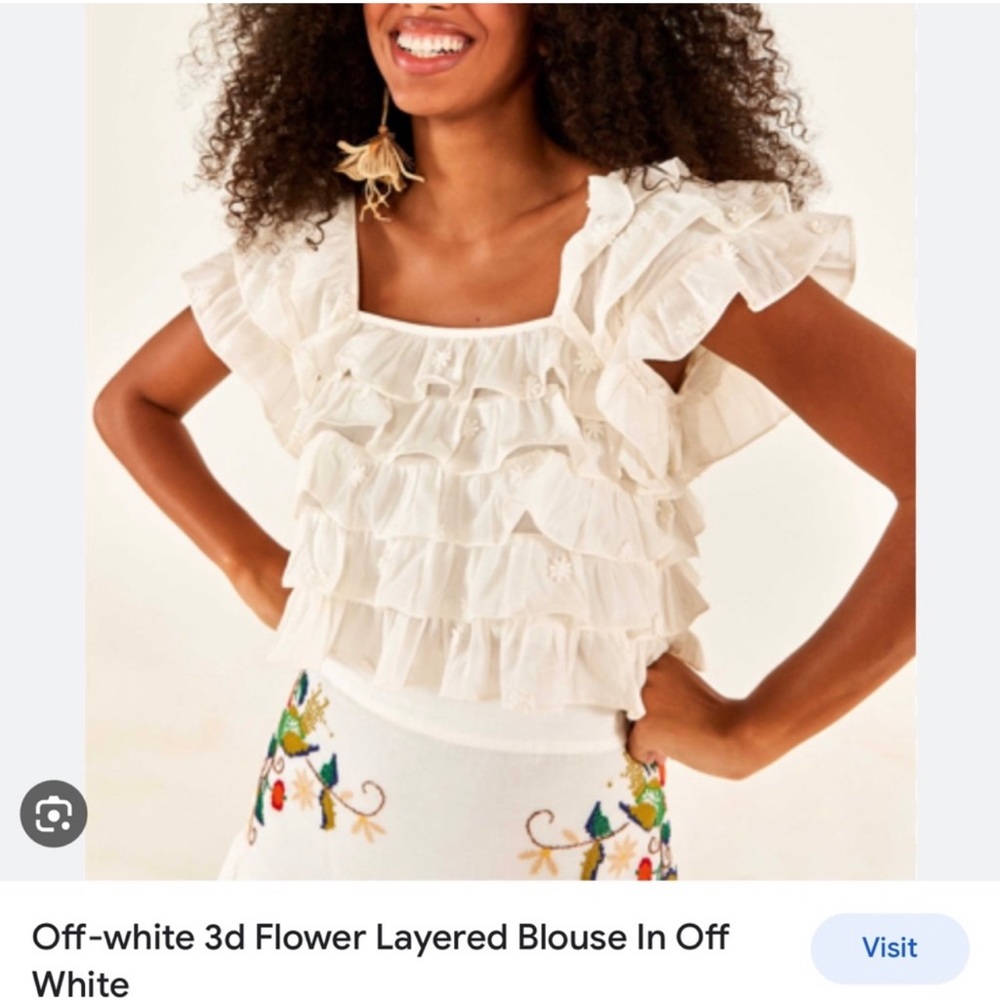 Farm rio ruffle top size L